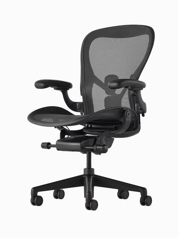 Herman Miller Aeron full-mesh office chair in black