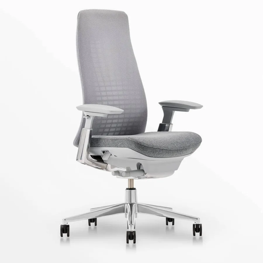 Haworth Fern ergonomic office chair in a light mesh finish