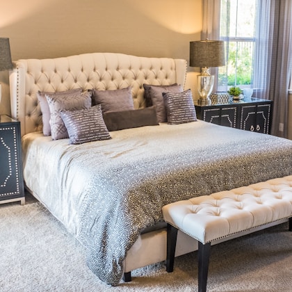 Bed with pillows