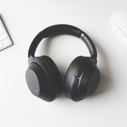 Headphones on table