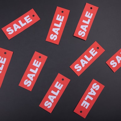 Shopping bags and sale tags