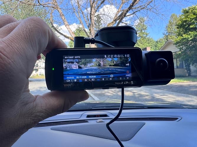Vantrue dash cam mounted on a windshield for everyday driving