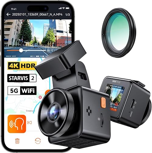Car dashboard driving scene for dash cam buyers